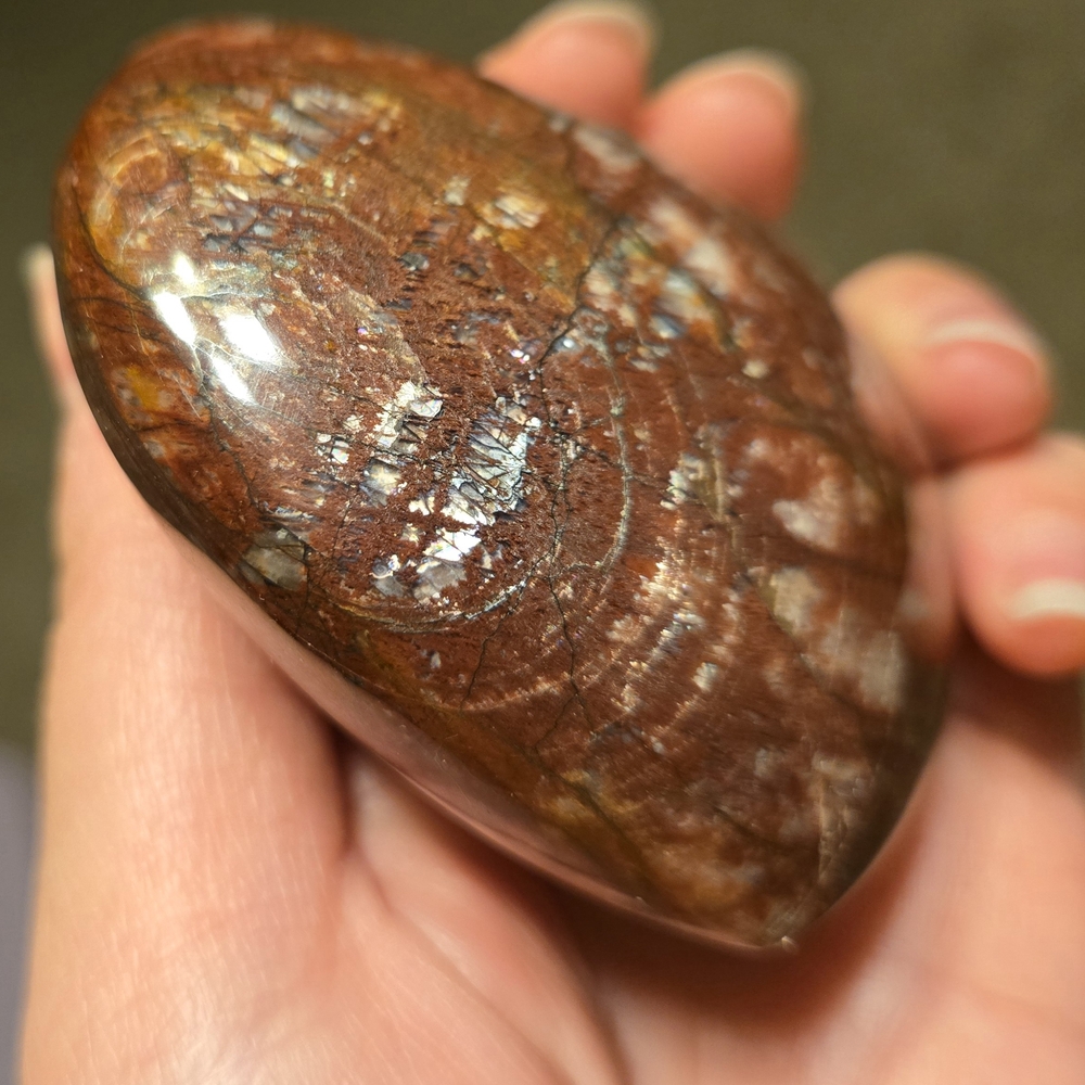 Fire Moonstone Heart - Picture 9 of 12